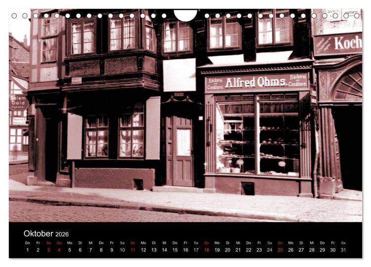Produktbild: Hildesheimer Schaufenster um 1900 (Wandkalender 2026 DIN A4 quer), CALVENDO Monatskalender