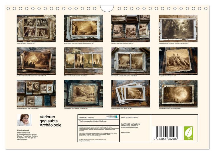 Produktbild: Verloren geglaubte Arch&auml;ologie (Wandkalender 2026 DIN A4 quer), CALVENDO Monatskalender