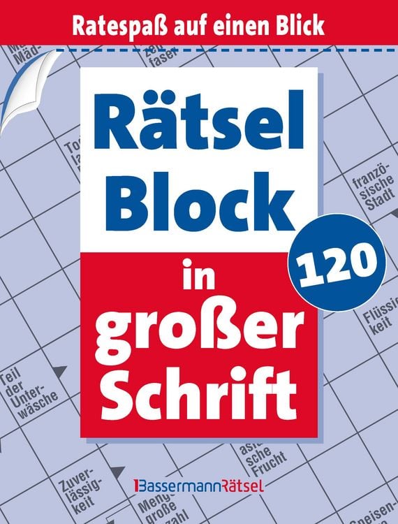Produktbild: R&auml;tselblock in gro&szlig;er Schrift 120