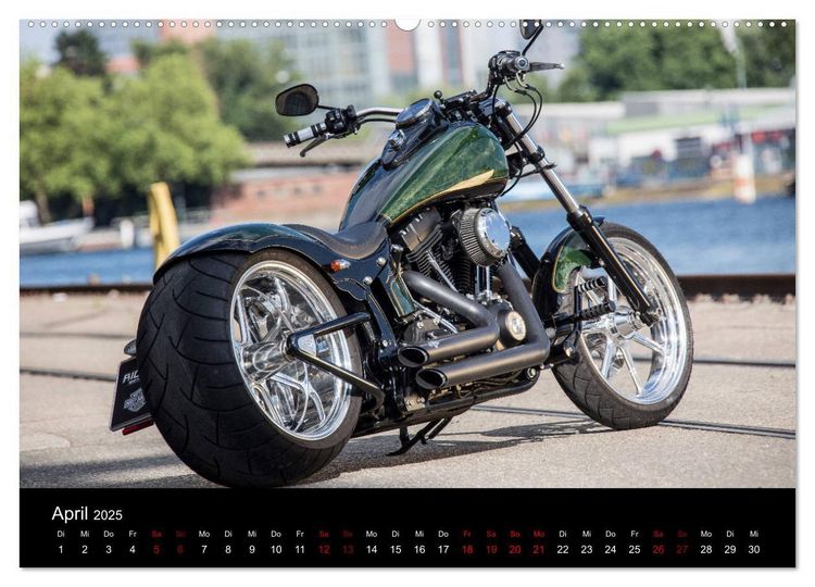 Produktbild: Exklusive Best of Fat Ass Custombike Edition, feinste Harleys mit fettem Hintern (Wandkalender 2025 DIN A2 quer), CALVENDO Monatskalender