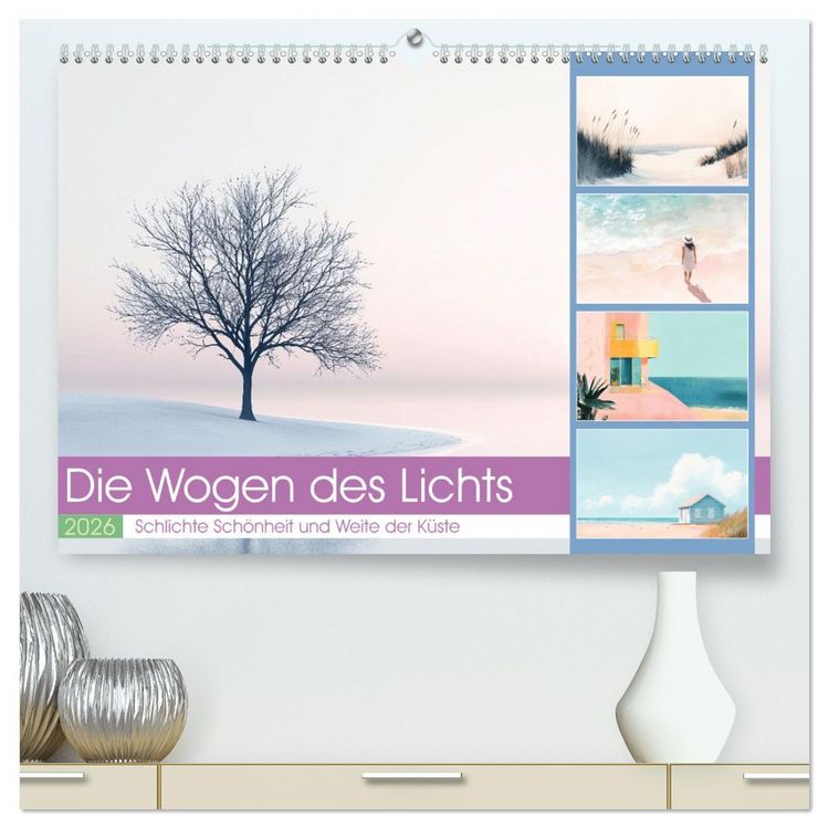 Produktbild: Die Wogen des Lichts (hochwertiger Premium Wandkalender 2026 DIN A2 quer), Kunstdruck in Hochglanz