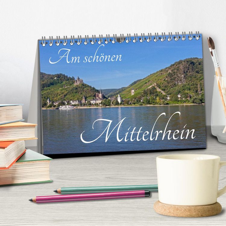 Produktbild: Am sch&ouml;nen Mittelrhein (Tischkalender 2026 DIN A5 quer), CALVENDO Monatskalender