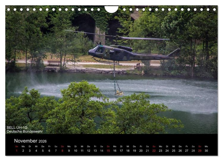 Produktbild: Hubschrauber im Einsatz (Wandkalender 2026 DIN A4 quer), CALVENDO Monatskalender