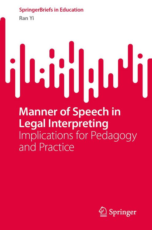 Produktbild: Manner of Speech in Legal Interpreting
