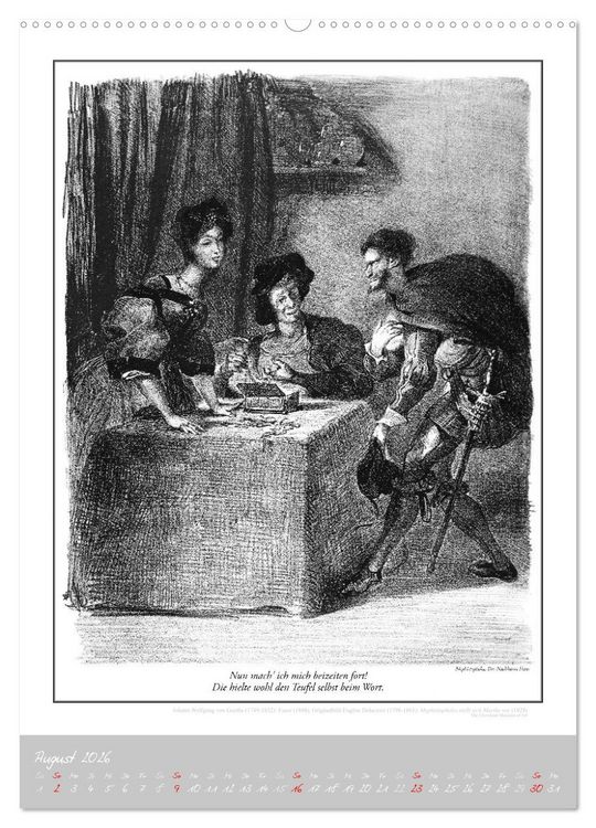 Produktbild: Faust - Weltliteraturkalender (Wandkalender 2026 DIN A2 hoch), CALVENDO Monatskalender