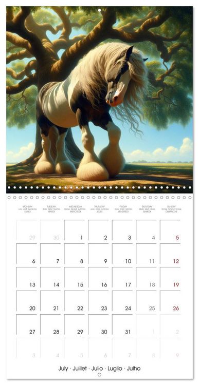 Produktbild: The majestic beauty of Gypsy Vanner (Wall Calendar 2026 12 &times; 12 Inch) CALVENDO 12 Month Wall Calendar