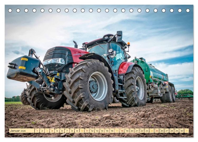 Produktbild: Traktoren - Giganten in der Landwirtschaft (Tischkalender 2026 DIN A5 quer), CALVENDO Monatskalender