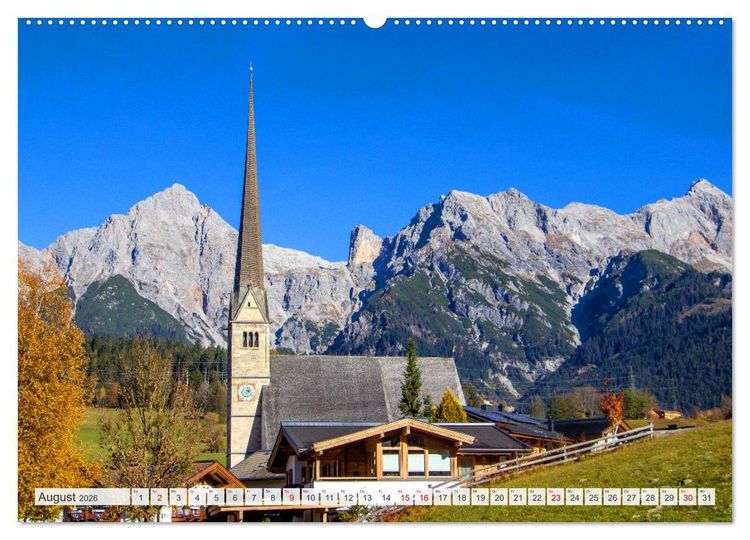Produktbild: Maria Alm - Hinterthal - Hintermoos (hochwertiger Premium Wandkalender 2026 DIN A2 quer), Kunstdruck in Hochglanz