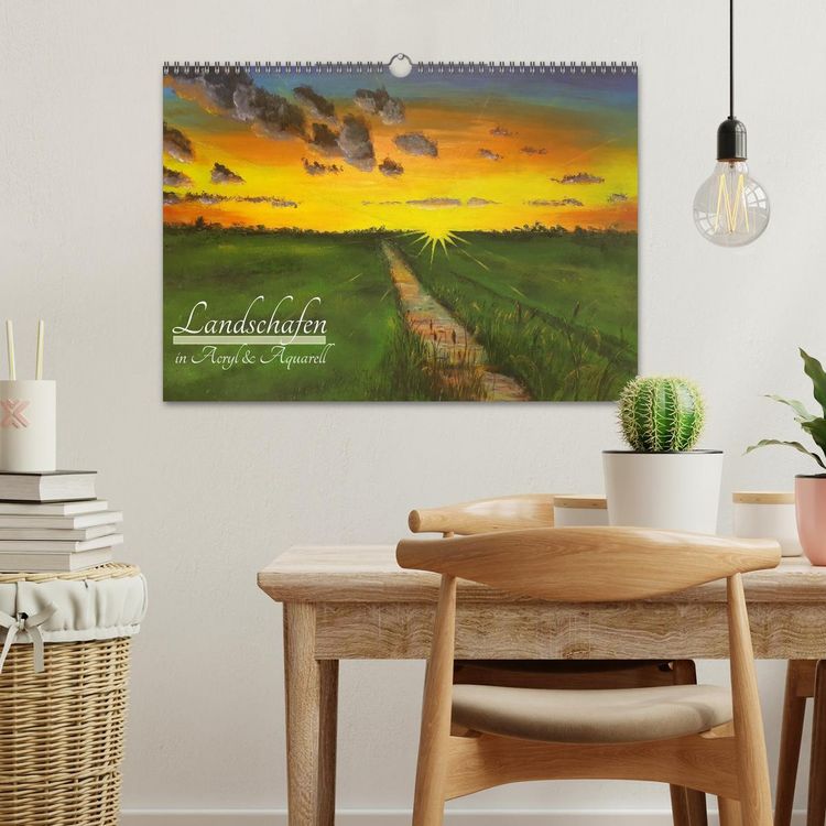 Produktbild: Landschaften in Acryl & Aquarell (Wandkalender 2026 DIN A3 quer), CALVENDO Monatskalender