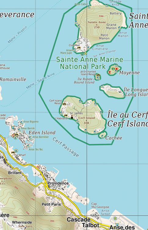 Produktbild: Seychellen, Freizeitkarte 1 : 50 000