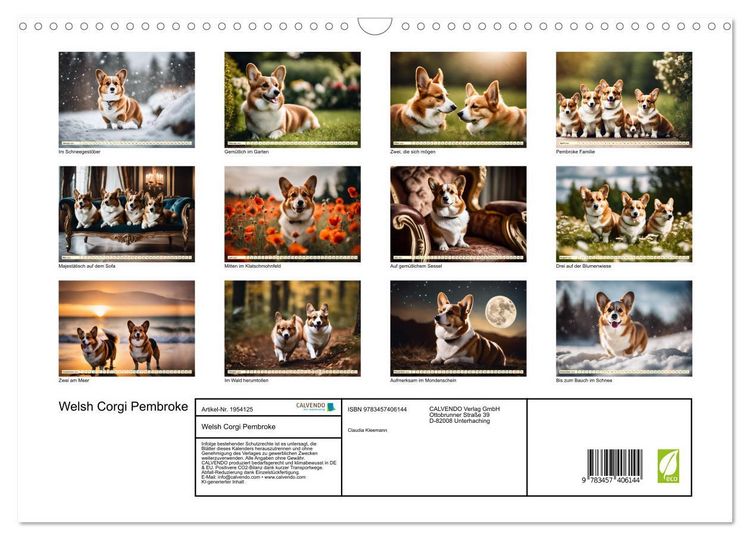 Produktbild: Welsh Corgi Pembroke (Wandkalender 2026 DIN A3 quer), CALVENDO Monatskalender