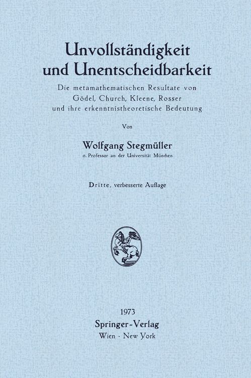 Produktbild: Unvollst&auml;ndigkeit und Unentscheidbarkeit