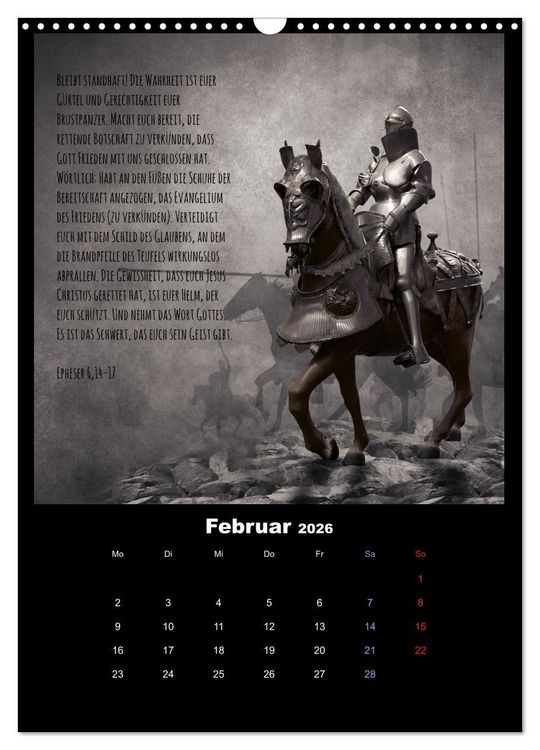 Produktbild: Der Bibelkalender - mit Gottes Wort durchs Jahr (Wandkalender 2026 DIN A3 hoch), CALVENDO Monatskalender
