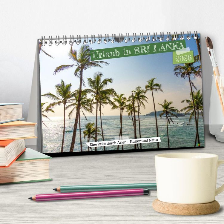 Produktbild: Urlaub in Sri Lanka - Reise durch Asien, Kultur und Natur (Tischkalender 2026 DIN A5 quer), CALVENDO Monatskalender