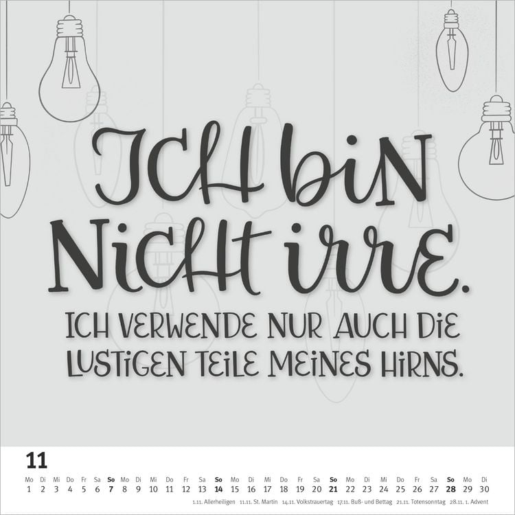 Produktbild: Funny Quotes im Quadrat 2027