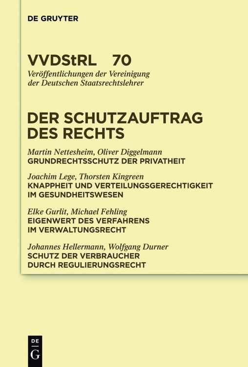 Produktbild: Der Schutzauftrag des Rechts
