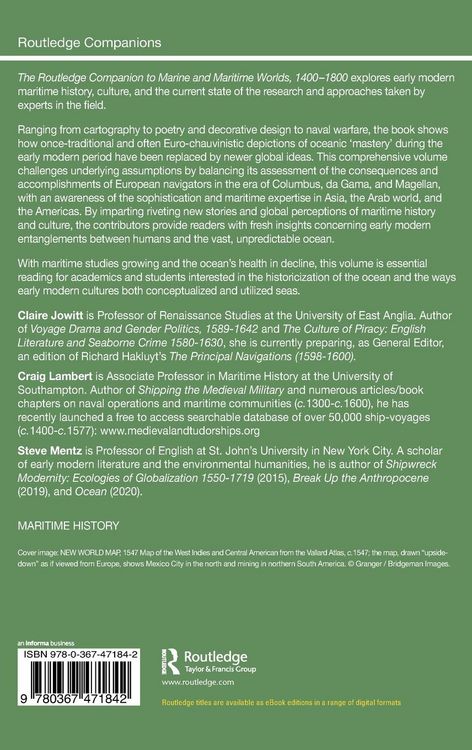 Produktbild: The Routledge Companion to Marine and Maritime Worlds 1400-1800