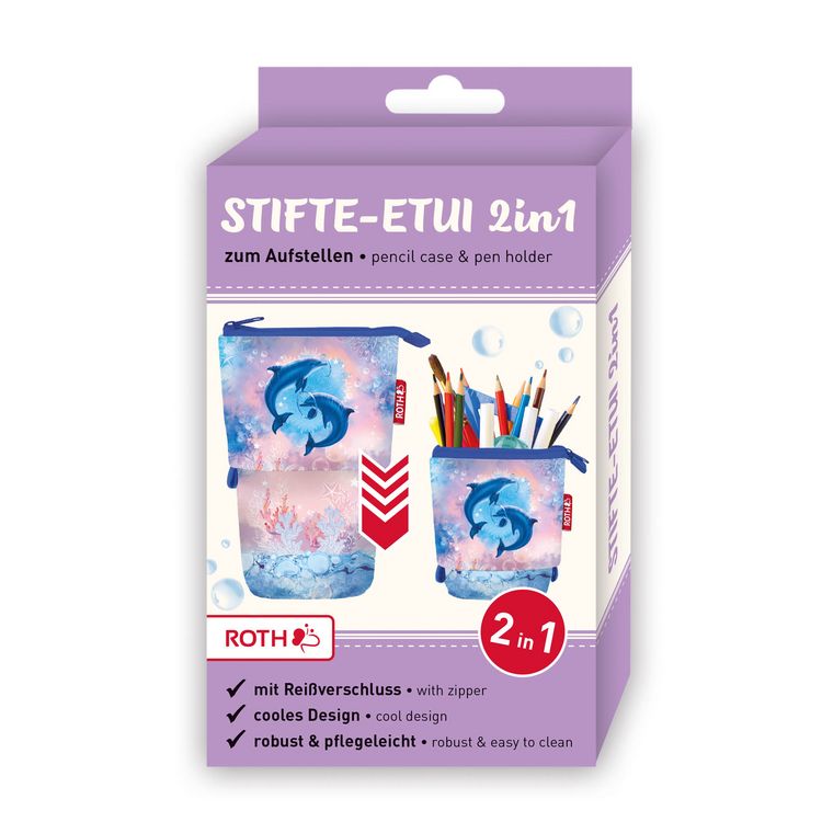Produktbild: Stifte- Etui 2in1 Delfine