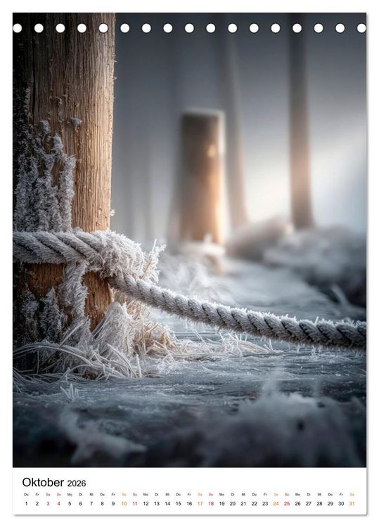 Produktbild: Wintermomente - Natur im wei&szlig;en Kleid (Tischkalender 2026 DIN A5 hoch), CALVENDO Monatskalender