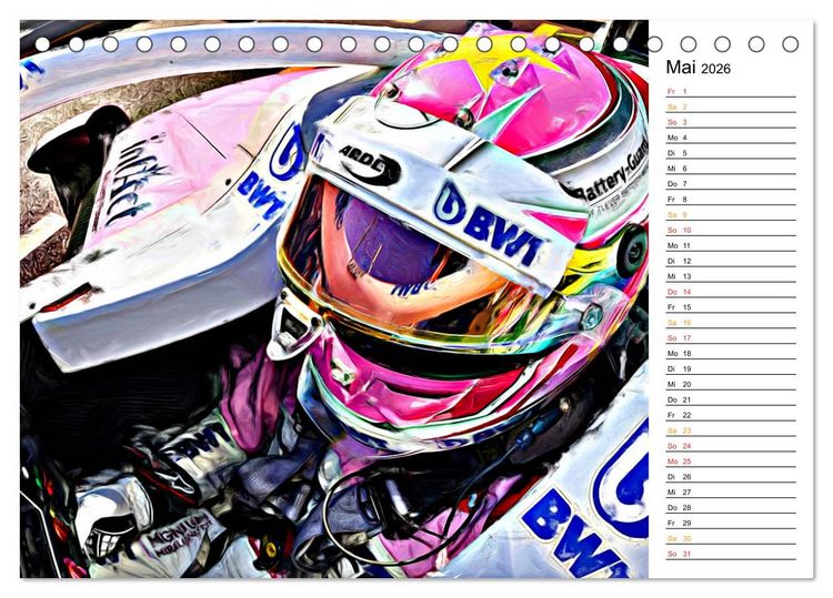 Produktbild: Cockpit, Helm und Halo (Tischkalender 2026 DIN A5 quer), CALVENDO Monatskalender