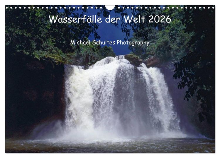 Produktbild: Wasserf&auml;lle der Welt 2026 (Wandkalender 2026 DIN A3 quer), CALVENDO Monatskalender