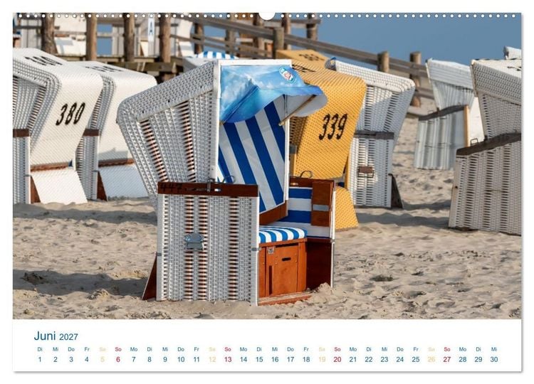 Produktbild: Sankt Peter-Ording - Str&auml;nde, D&uuml;nen, Weite (Wandkalender 2027 DIN A2 quer), CALVENDO Monatskalender