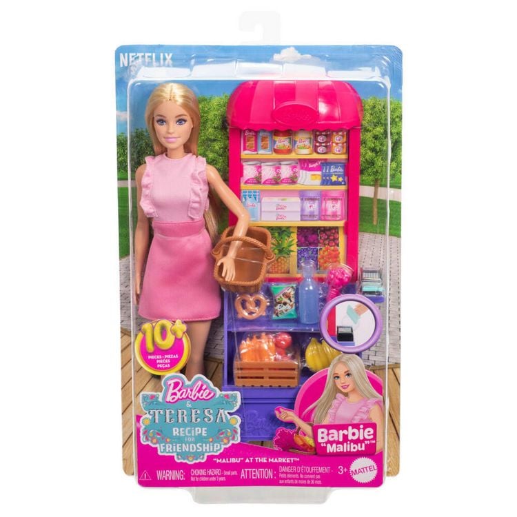 Produktbild: Barbie und Teresa Rezept für Freundschaft Malibu auf dem Markt Puppen- und Spielset mit 11 Zubehörteilen