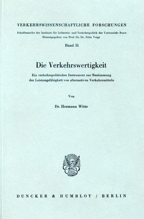 Produktbild: Die Verkehrswertigkeit.