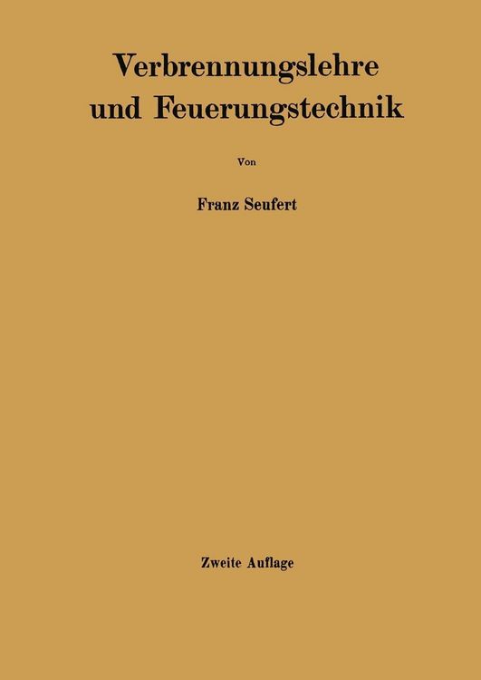 Produktbild: Verbrennungslehre und Feuerungstechnik