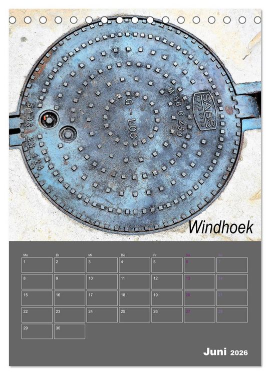 Produktbild: Faszination Kanaldeckel (Tischkalender 2026 DIN A5 hoch), CALVENDO Monatskalender