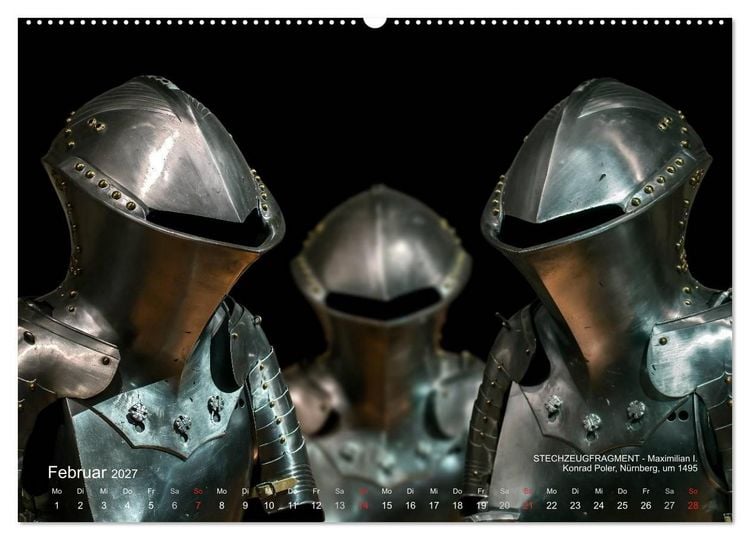 Produktbild: Historische R&uuml;stungen und Waffen (hochwertiger Premium Wandkalender 2027 DIN A2 quer), Kunstdruck in Hochglanz