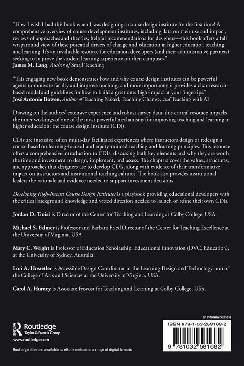 Produktbild: Developing High-Impact Course Design Institutes