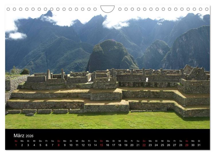 Produktbild: Machu Picchu - Die Stadt in den Wolken (Wandkalender 2026 DIN A4 quer), CALVENDO Monatskalender