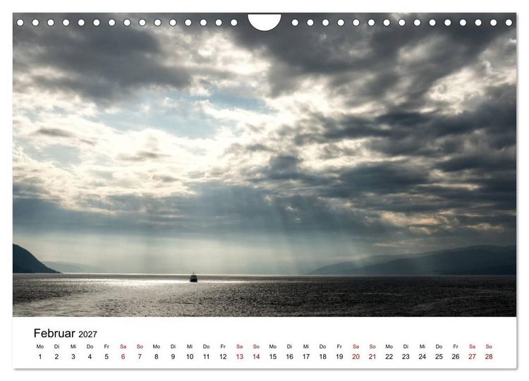 Produktbild: Hurtigruten - Bezaubernde Sch&ouml;nheit der norwegischen K&uuml;ste (Wandkalender 2027 DIN A4 quer), CALVENDO Monatskalender