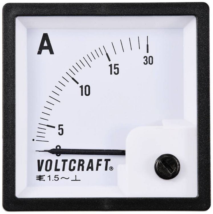 Produktbild: VOLTCRAFT AM-72X72/15A AM-72X72/15A Analog-Einbaumessger&auml;t AM-72X72/15A 15A Dreheisen