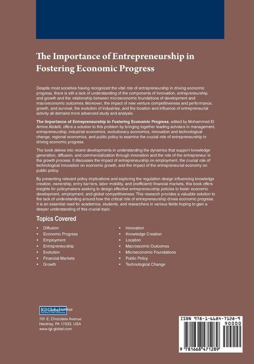 Produktbild: The Importance of Entrepreneurship in Fostering Economic Progress