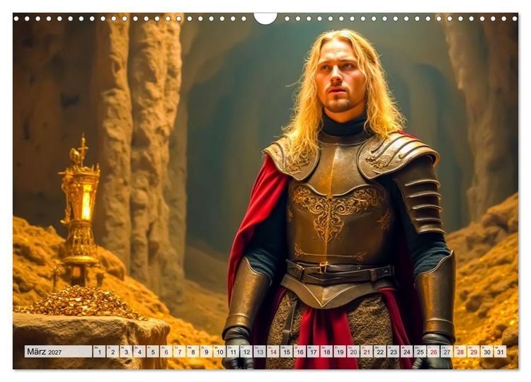 Produktbild: Germanische Mythen &ndash; Die Nibelungensage (Wandkalender 2027 DIN A3 quer), CALVENDO Monatskalender