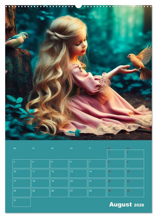 Produktbild: K&ouml;nigliche Momente - Kleine Prinzessin im M&auml;rchenwald (hochwertiger Premium Wandkalender 2026 DIN A2 hoch), Kunstdruck in Hochglanz