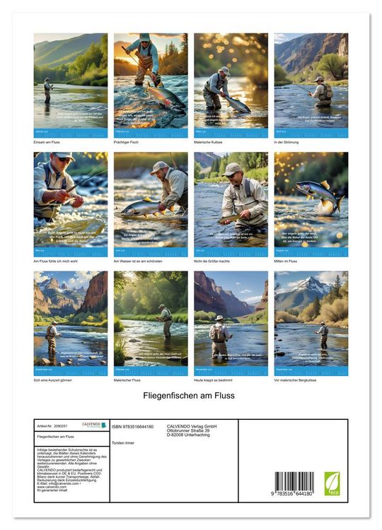 Produktbild: Fliegenfischen am Fluss (Wandkalender 2026 DIN A3 hoch), CALVENDO Monatskalender
