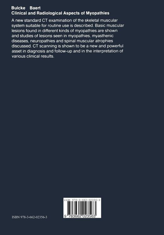 Produktbild: Clinical and Radiological Aspects of Myopathies