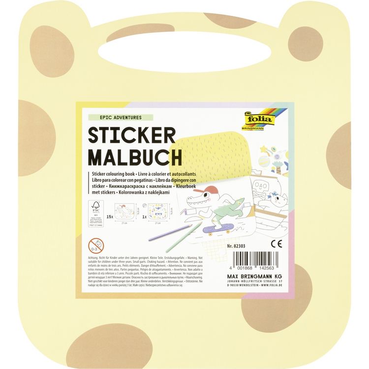 Produktbild: folia Sticker Malbuch Epic Adventures 15 Seiten