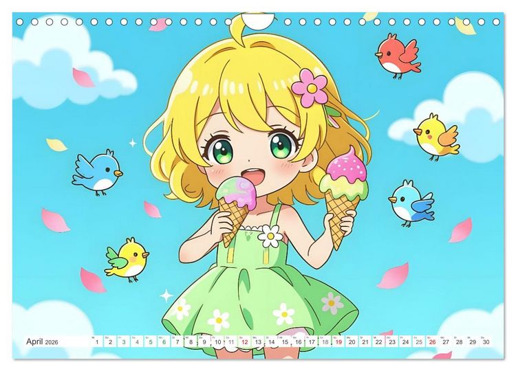 Produktbild: Kawaii Traumwelten (Wandkalender 2026 DIN A4 quer), CALVENDO Monatskalender