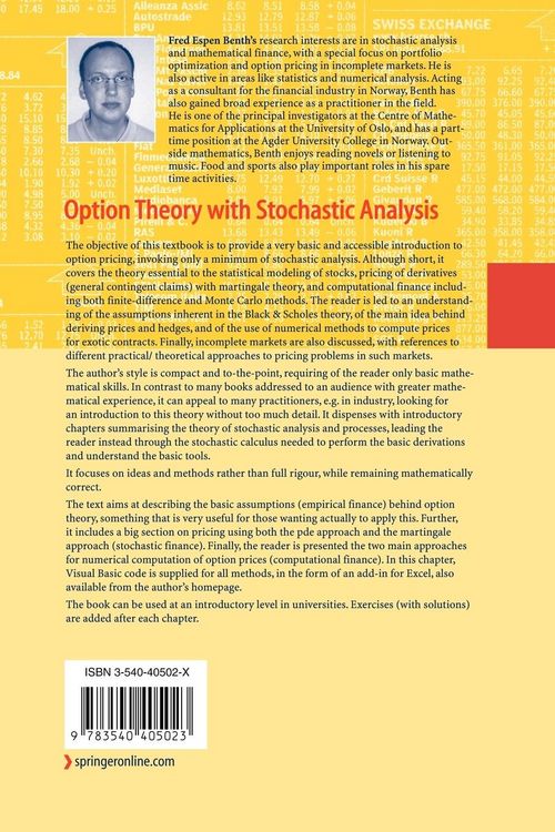 Produktbild: Option Theory with Stochastic Analysis