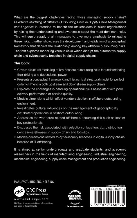Produktbild: Qualitative Modeling of Offshore Outsourcing Risks in Supply Chain Management and Logistics
