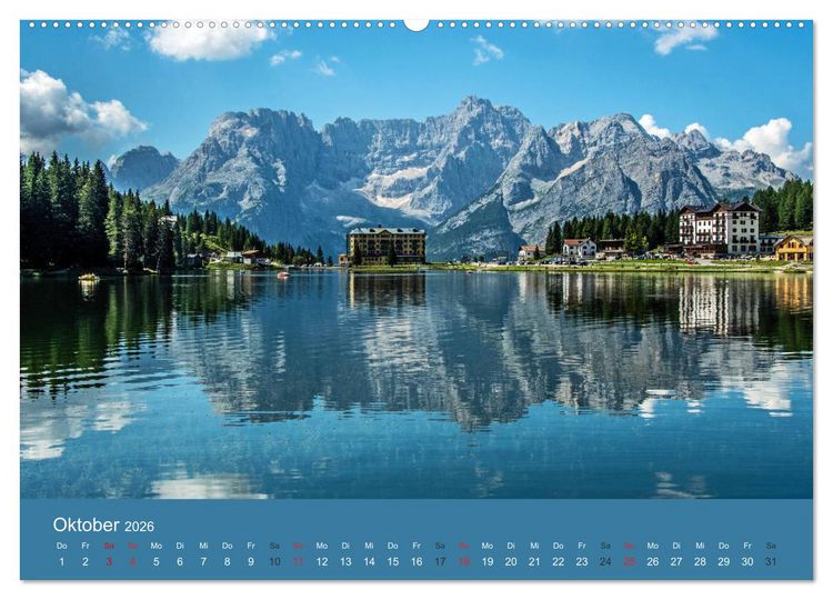 Produktbild: Dolomiten - Bezaubernde Giganten (hochwertiger Premium Wandkalender 2026 DIN A2 quer), Kunstdruck in Hochglanz
