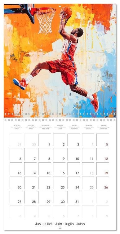 Produktbild: Disciplines olympiques en peinture (Calendrier mural carr&eacute; 2026 30x30 cm) Calendrier double avec une page pour vos prises de notes
