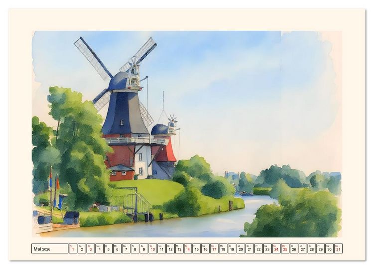 Produktbild: Reise durch Ostfriesland (Tischkalender 2026 DIN A5 quer), CALVENDO Monatskalender