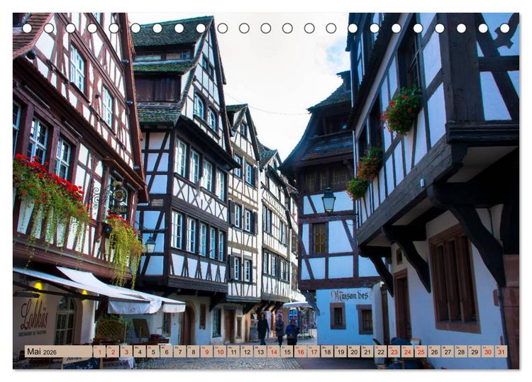 Produktbild: Zauberhaftes Stra&szlig;burg (Tischkalender 2026 DIN A5 quer), CALVENDO Monatskalender