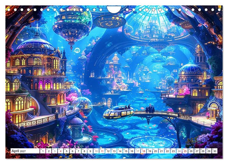 Produktbild: Wimmelnde Wunderwelten (Wandkalender 2027 DIN A4 quer), CALVENDO Monatskalender
