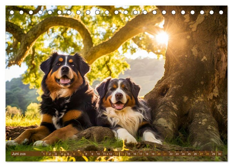 Produktbild: Bauernhof-Freunde - Hunde und ihre tierischen Freundschaften (Tischkalender 2026 DIN A5 quer), CALVENDO Monatskalender